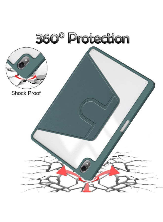 eGreen99 for Samsung Galaxy Tab S10 Plus / S9 FE Plus / S9 Plus Case Cover,Tablet Protective Case  , 360 ° Rotating Design, Automatic Wake-up/sleep, Soft Leather，Green - Image 5